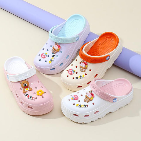 Hole Shoes Beach Sandals Home Shoes New Thick-soled Slippers-BS00843-Veeddydropshipping