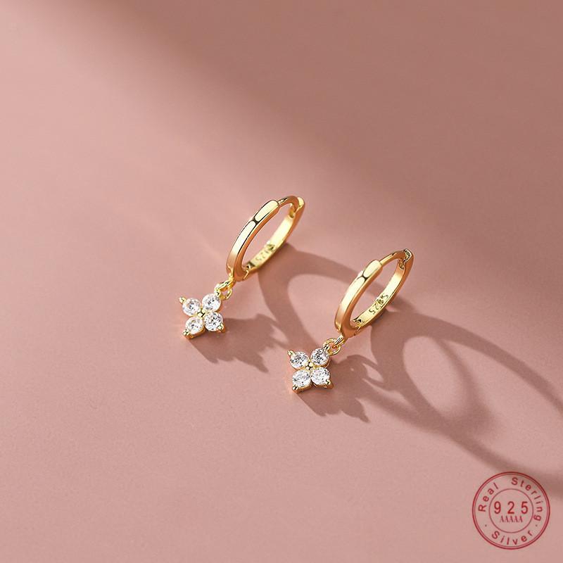 925 Sterling Silver Floral Sweet Earrings Temperament Simple-JW01418-Veeddydropshipping
