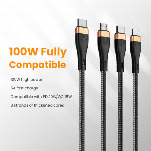 3in1 PD USB C Cable Fast Charging Micro USB Type C Cable-Veeddydropshipping