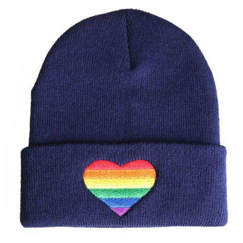 Embroidery Knitted Hat Winter Autumn Pride Beanie-Veeddydropshipping