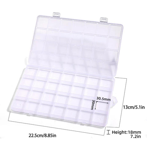 Rectangle Plastic Jewelry Box Compartment Storage Box-JW01733-Veeddydropshipping