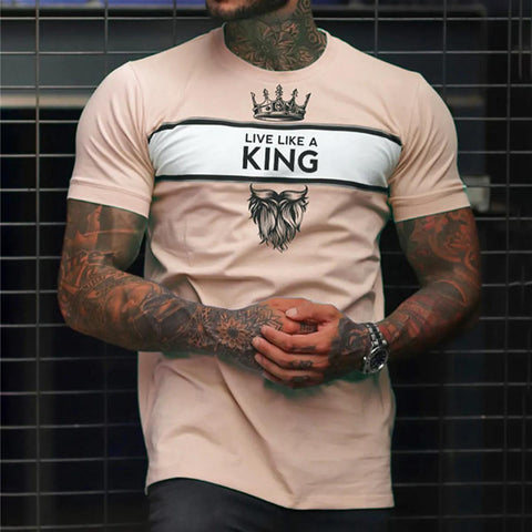 T-Shirt 3D King Printed Tops Fashion Unisex-MF00086-Veeddydropshipping