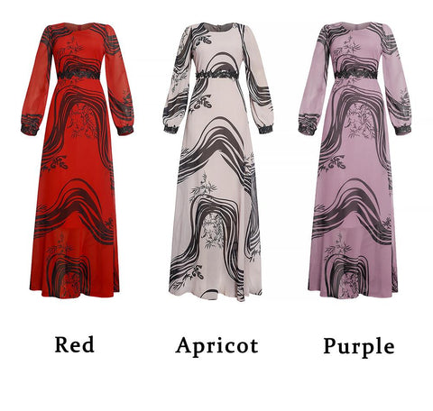 African Chiffon Dresses For Women-WF01679-Veeddydropshipping