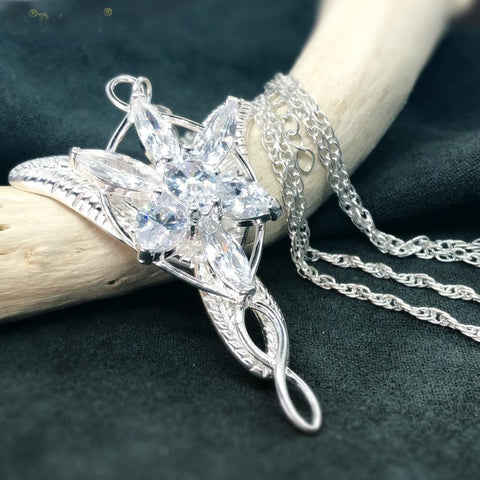 925 Sterling Sliver Wedding Jewelry Lord Princess Pendant Necklaces-JW00107
