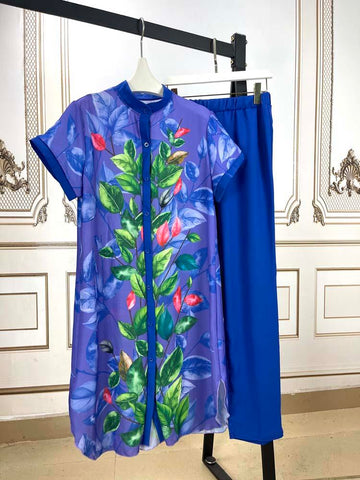 African long Women Pullover Chiffon Suit-WF01491-Veeddydropshipping