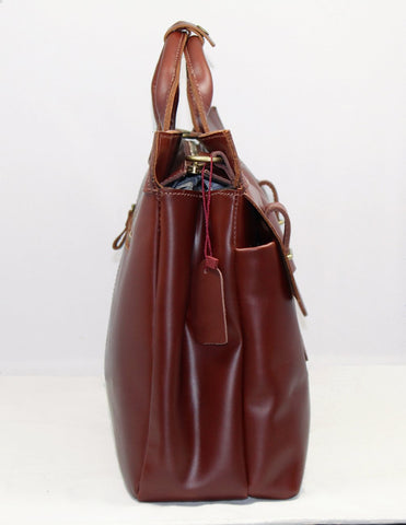 Briefcase Business Bag Leather laptop briefcase Men Shoulder-BS00422-Veeddydropshipping
