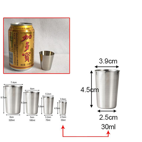 Outdoor Stainless Steel Cups Shots Set-HA01276-Veeddydropshipping