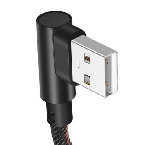 Portable 1 Meters Type-c Double Elbow Style Woven Data Line-PA00406-Veeddydropshipping