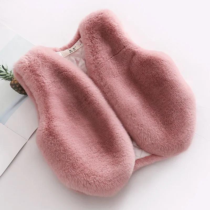 Baby Children Vest Outerwear Boys Girls Faux Fur Waistcoat-Veeddydropshipping