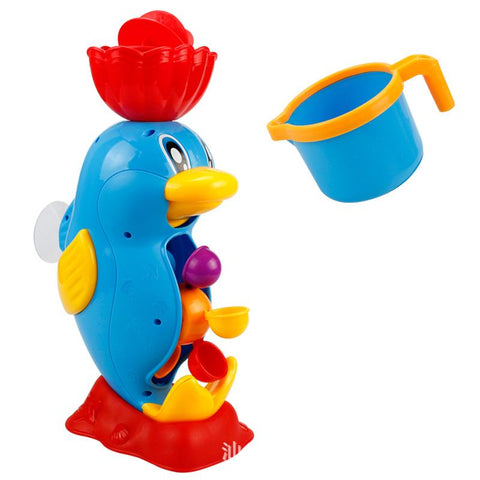 Kids Shower Bath Toys Cute Yellow Duck Waterwheel Elephant Toys-TB00548-Veeddydropshipping