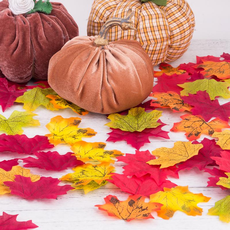 Multi Color Artificial Silk Maple Leaves-HA00675-Veeddydropshipping