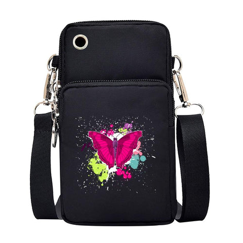 Mobile Phone Bag Butterfly Pattern Lipstick Purses Pouch  for-BS00377-Veeddydropshipping