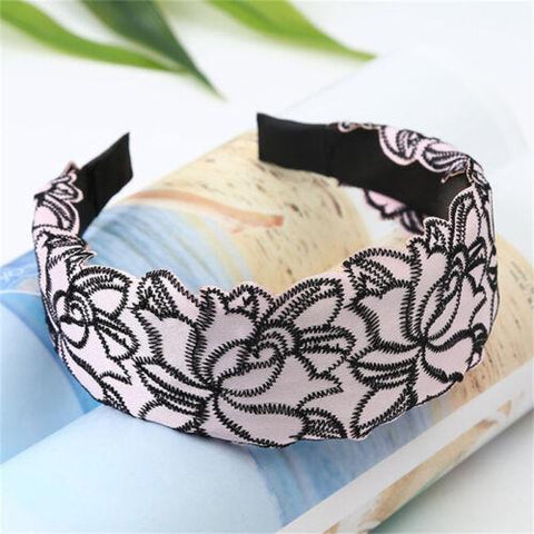 Ladies Wide Fabric Head Hairband-WF01094-Veeddydropshipping