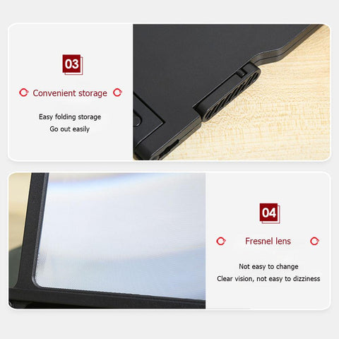 12-inch Cell Phone Screen Magnifier Pull-out HD Portable Bracket Amplifying Stand-PA00733-Veeddydropshipping