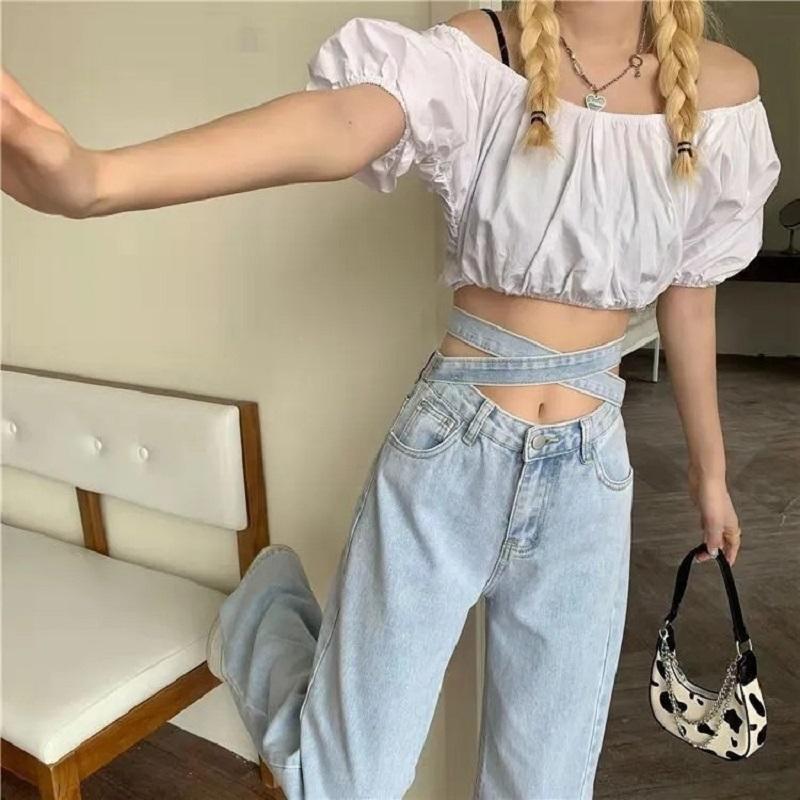 High Waist Women Flare Jeans-Veeddydropshipping