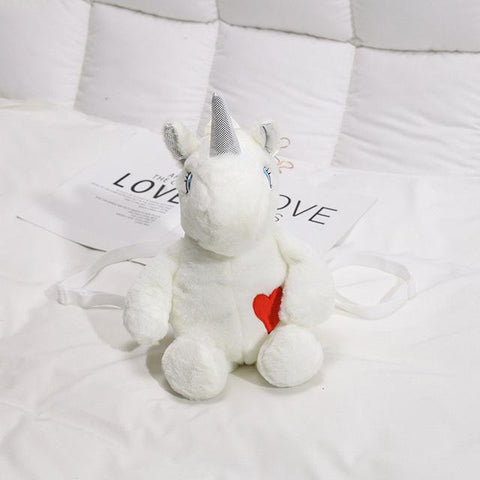 40cm Fluffy Unicorn Plush Backpack Kawaii Kindergarten- TB00069-Veeddydropshipping