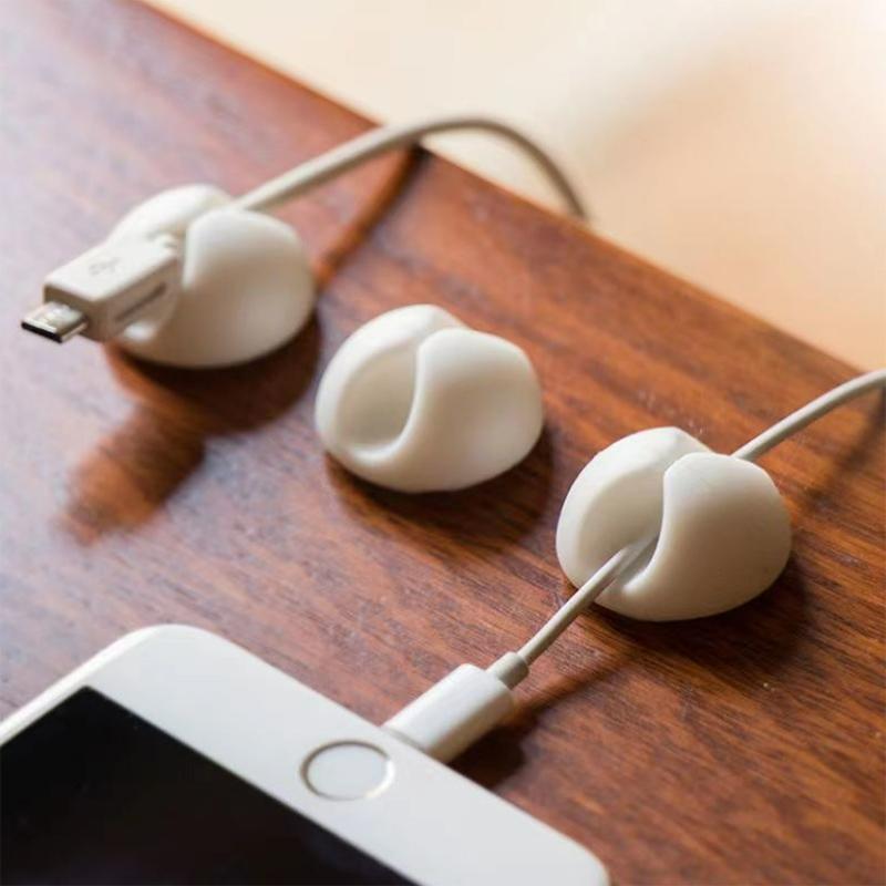 1-5Pcs Cable Winder Cable Organizer Protector Clip Desk Tidy Organiser Wire Cord USB Charger-PA00895-Veeddydropshipping