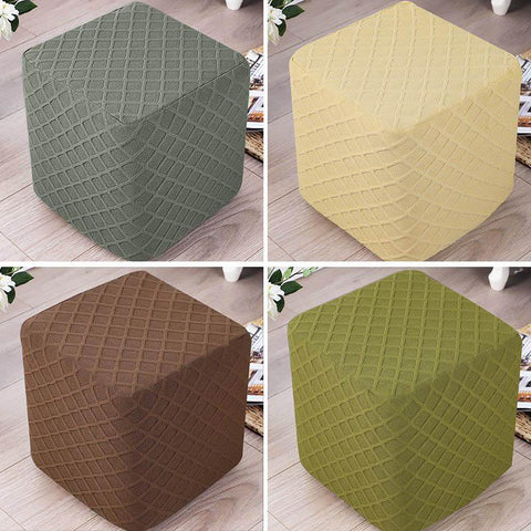 Ottoman Footstool Cover Round Stool Covers-HA00530-Veeddydropshipping