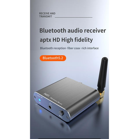 Wireless Bluetooth-compatible 5.2 Receiver Audio Adapter Fiber Coaxial -CE01153-Veeddydropshipping