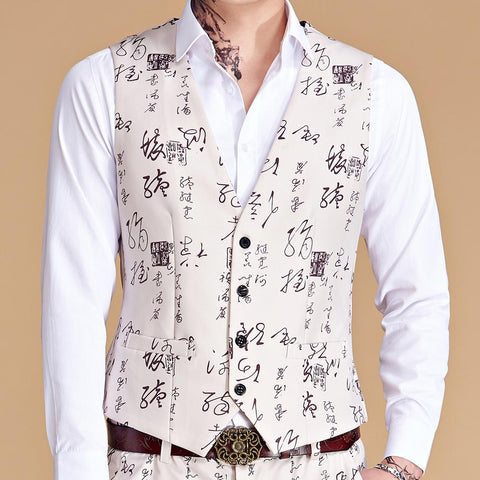 Suit Vest Men New Slim Fit Sleeveless Vest Waistcoat-MF01305-Veeddydropshipping