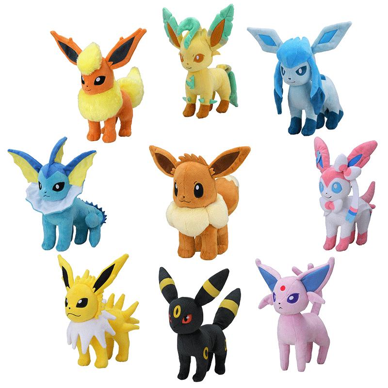 Pokemon Plush Toys 15-20CM Kawaii Eevee Eeveelution Sylveon-TB01561-Veeddydropshipping