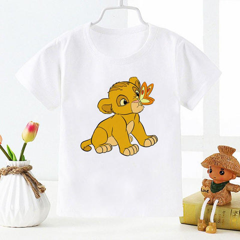The Lion King Simba T Shirt Kids Boys Clothes White Short Sleev-TB00959-Veeddydropshipping