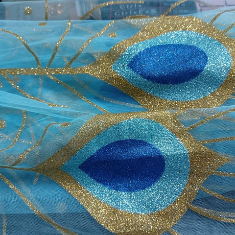 Peacock Girl Princess Party Costume Tulle Cape Cloaks Halloween Dress-TB00831-Veeddydropshipping