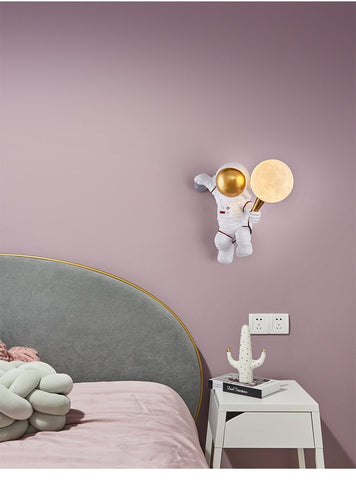 LED personality astronaut moon  wall lamp-TI00442-Veeddydropshipping