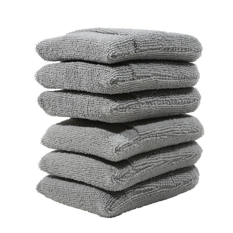 2pcs/6pcs Soft Microfiber Car Wax Applicator Mitts Polishing Sponge-AM00473-Veeddydropshipping
