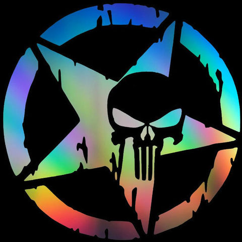 13cm /18cm /23cm Waterproof Personality Punisher Five-star Skeleton PVC-AM00071-Veeddydropshipping