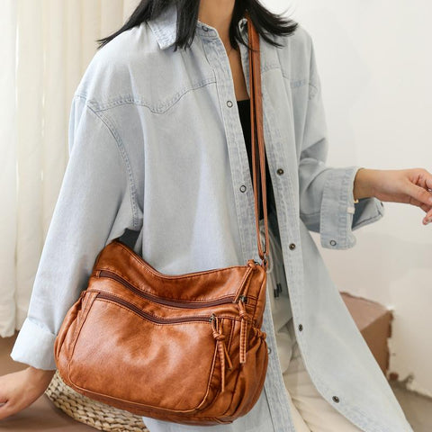 Crossbody Bag Soft Women Purse Multi-pockets Messenger Bag Designer-BS00094-Veeddydropshipping