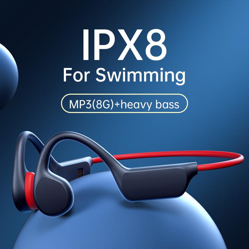 Bone Conduction Earphones Wireless Bluetooth IPX8 MP3 Player Hifi Ear-hook-CE01234-Veeddydropshipping