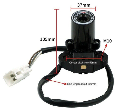 Fit for KAWASAKI ZX10R Ignition Switch seat Lock Gas Cap Key Set ZX-AM01255-Veeddydropshipping