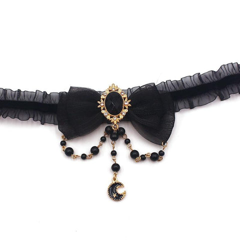 Women Bow Tie Necklace Korean-WF01210-Veeddydropshipping