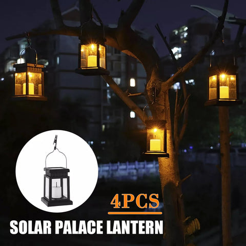 Solar Palace Lantern Garden Lamp Solar LED Candle Light Floor Light-TI00841-Veeddydropshipping