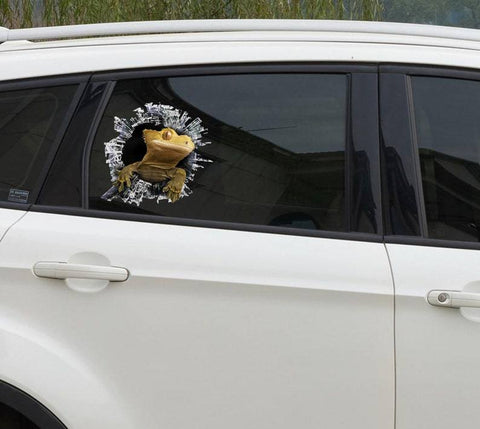sticker, car sticker, Crested Gecko car decal, funny-AM01003-Veeddydropshipping