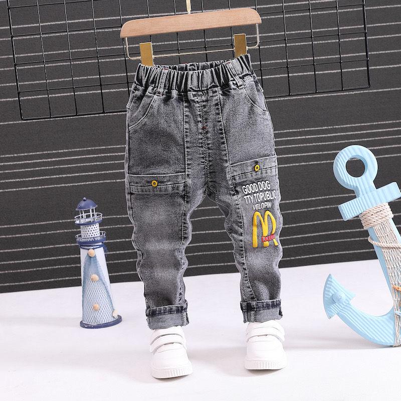 2023 Spring Fashion Boys Jeans Baby casual Pants Cartoon letters Kids-TB01259-Veeddydropshipping