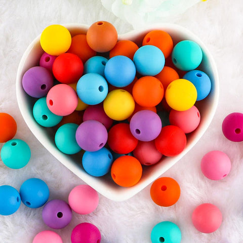 Silicone Beads 50Pcs Beads For Jewelry Making -JW01473-Veeddydropshipping