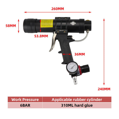 Adjustable Pneumatic Glass Glue Gun Air Rubber Toolbox-TI00011-Veeddydropshipping