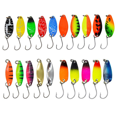 20pieces a box colorful metal jig spoon lure bait for fishing tackle spinner wobbler -OS00526-Veeddydropshipping