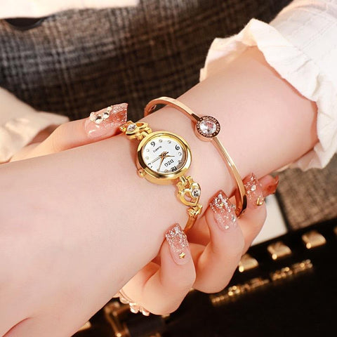 Fashion Women Heart Bracelet Watch Rose Gold Quartz Watch -JW01110-Veeddydropshipping