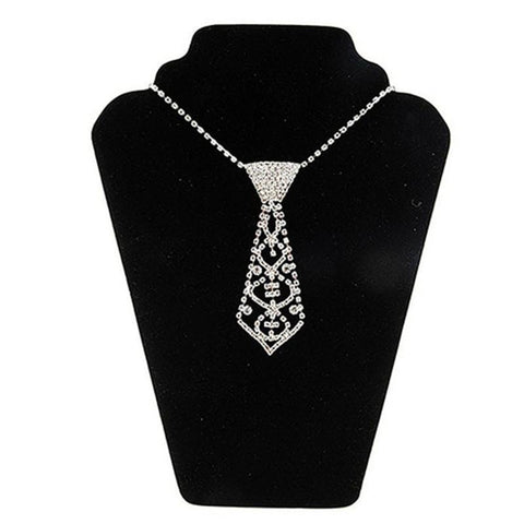 Women Sexy Glitter Rhinestone Necktie-WF01168-Veeddydropshipping