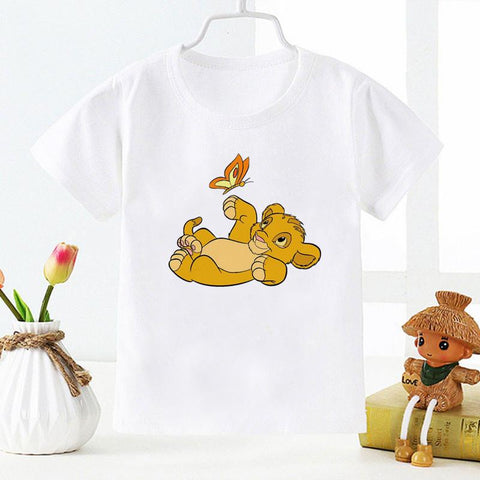 The Lion King Simba T Shirt Kids Boys Clothes White Short Sleev-TB00959-Veeddydropshipping
