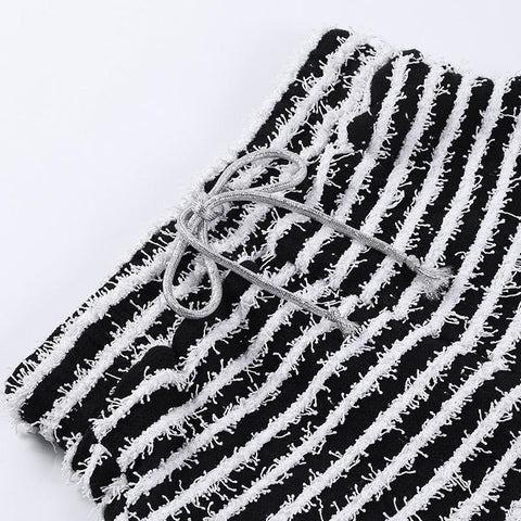 Hairy Side Split Shorts Women Mini Bottoms-WF00636-Veeddydropshipping