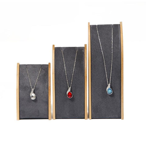 Shape Bamboo Pendant Display Jewelry Packaging Stand Packaging-JW01700-Veeddydropshipping