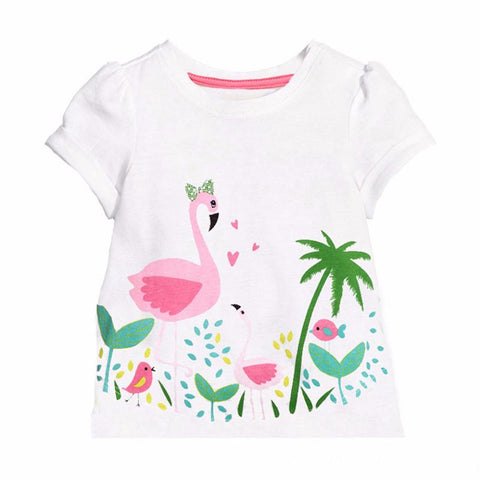 New Kids Girl T Shirt Summer Baby Cotton Tops Toddler Tees Clothes-TB00922-Veeddydropshipping