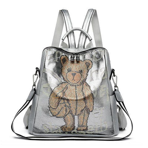 Backpack Fashion Trend Teenage Large Capacity School Bag Diamond-BS00018-Veeddydropshipping