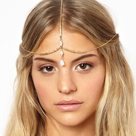 Forehead Head Chains  Bride Wedding Accesories Headban -JW00498-Veeddydropshipping