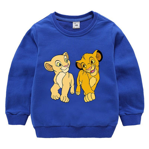 The King Lion Simba Cartoon Printed Autumn Kids Clothes Disney Sweatshirts-TB01337-Veeddydropshipping
