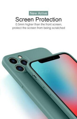 For iPhone 13 12 11 Pro Max XS XR 8 7 Plus SE Liquid Silicone Case Camera Cover-PA00103+Veeddydropshipping